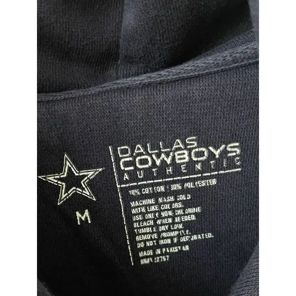 Dallas Cowboys Authentic Elliot Hoodie Sweatshirt 21 Blue Long-Sleeve Pull-Over